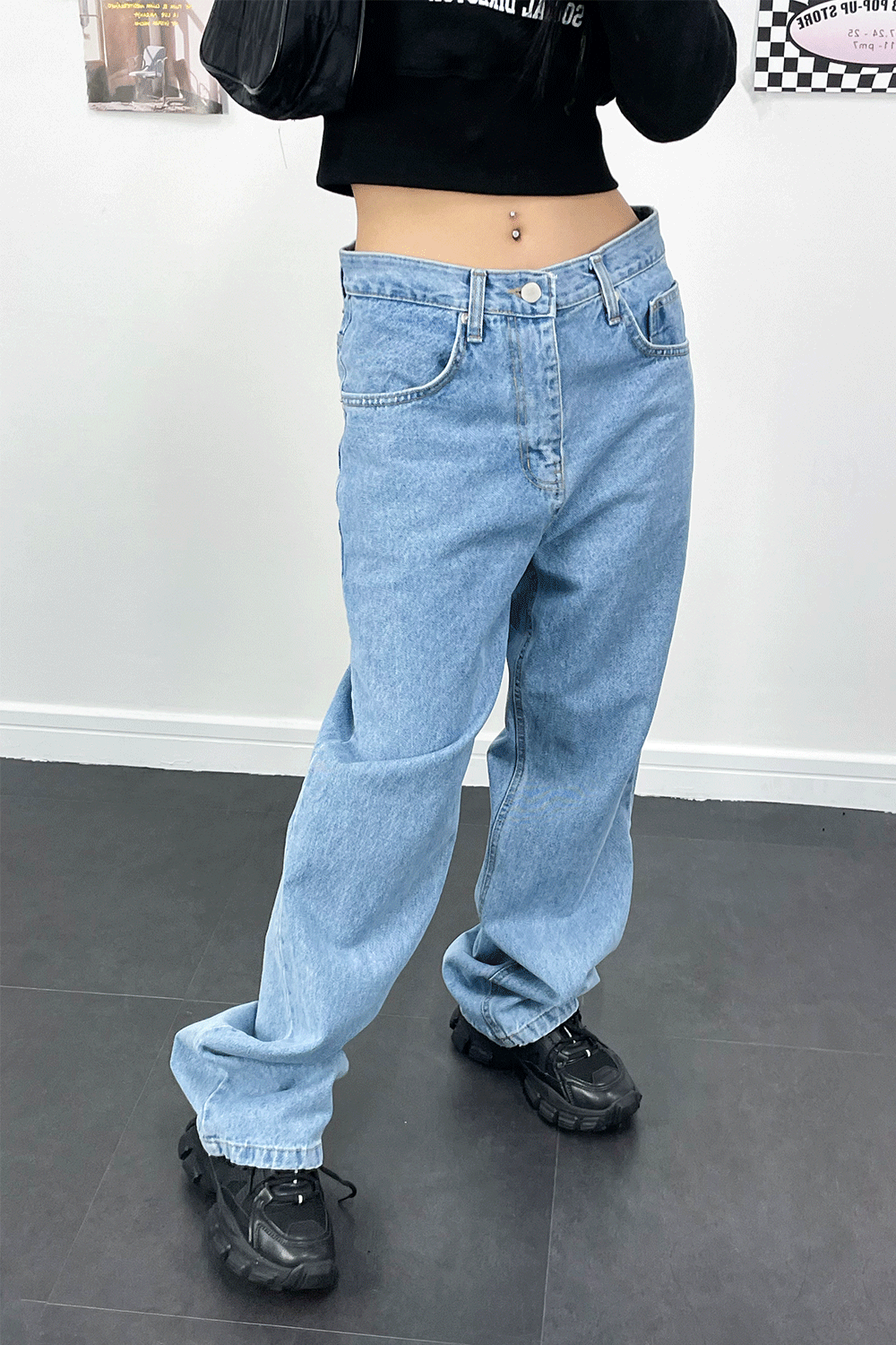 pole boy wide denim pants (3colors)