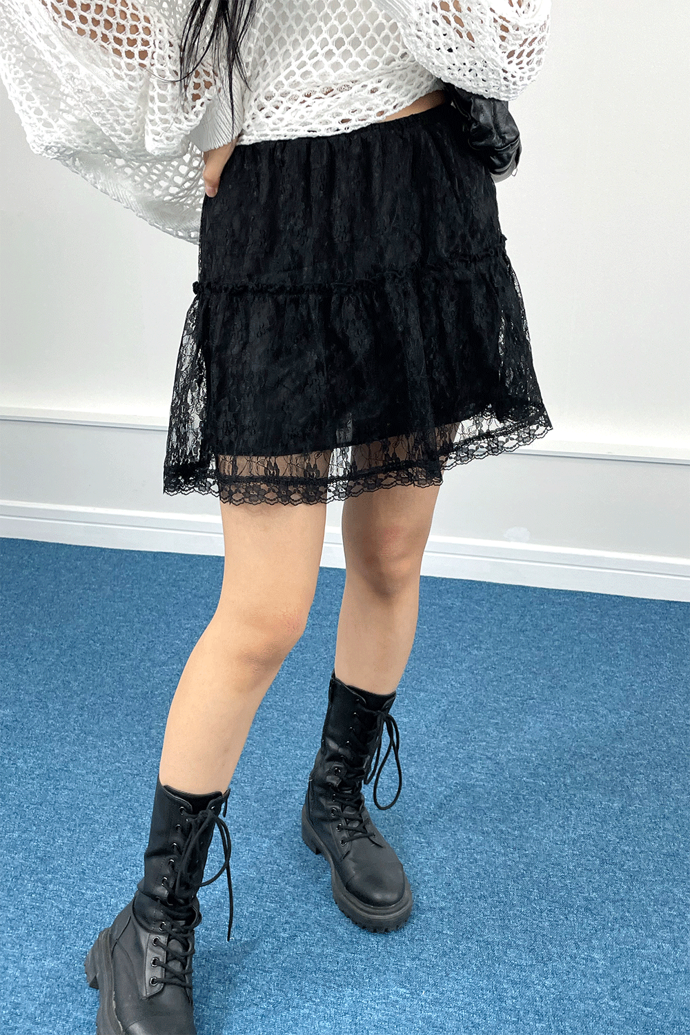 sha mini lace skirts (2colors)