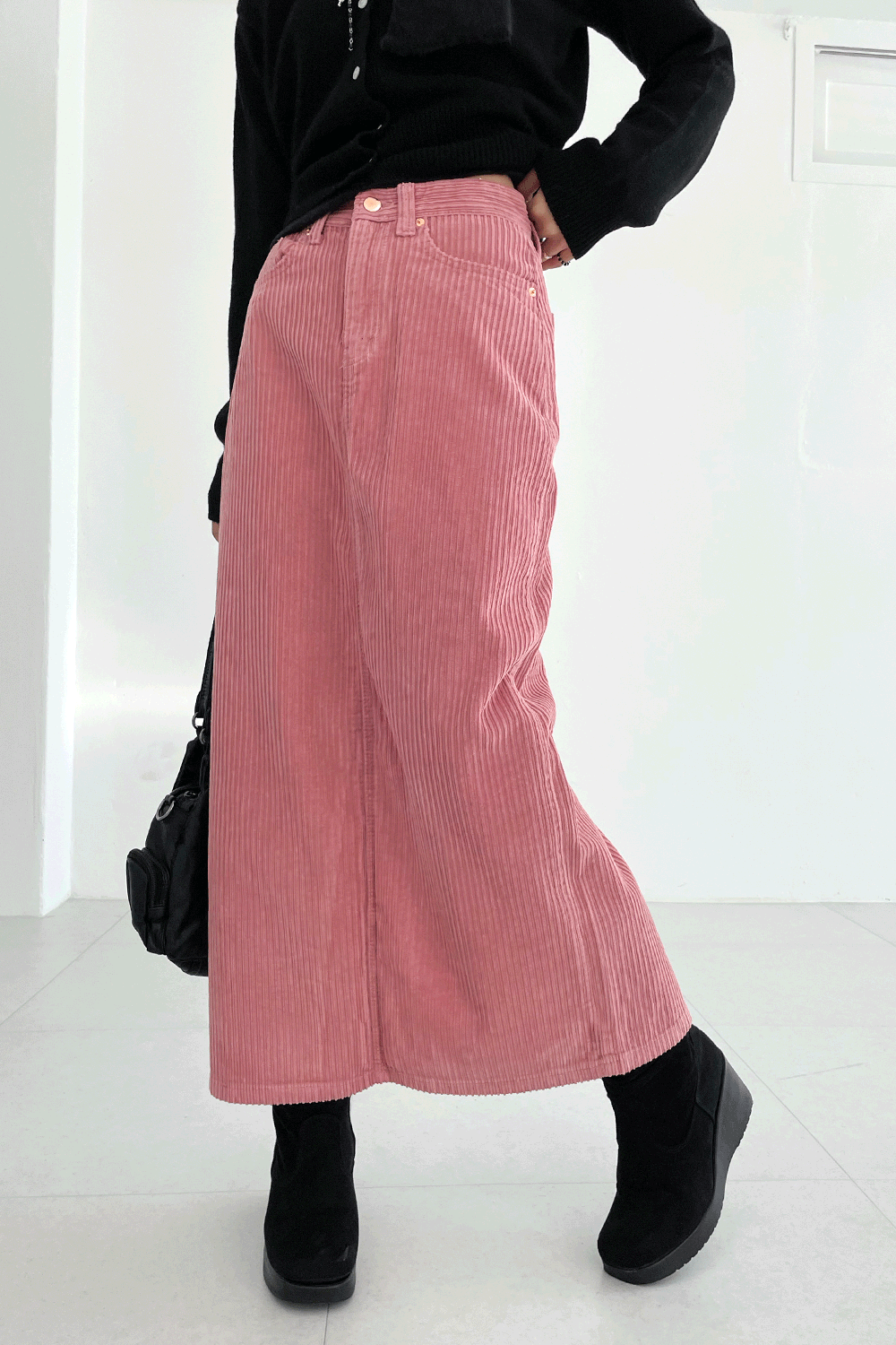 vivid corduroy skirts (pink)