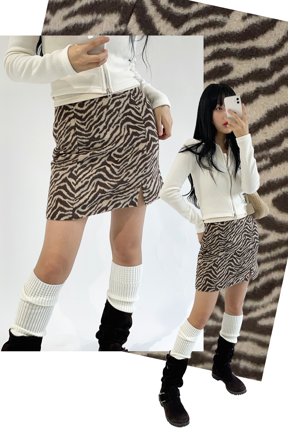 zibra mini skirts (2colors)