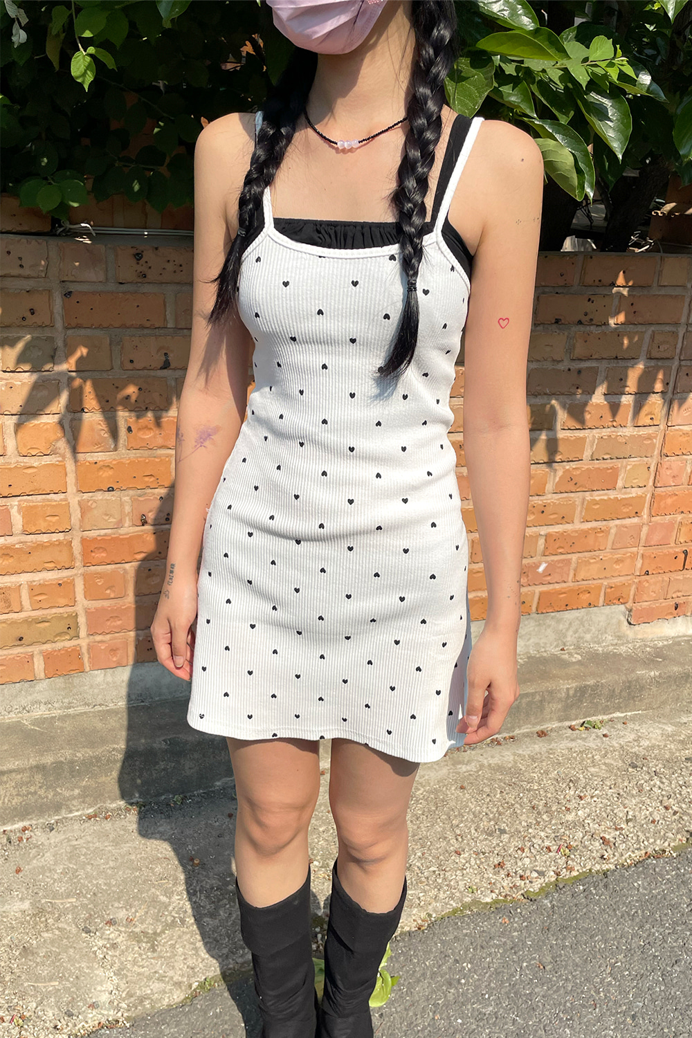 heart dot mini dress (2colors)
