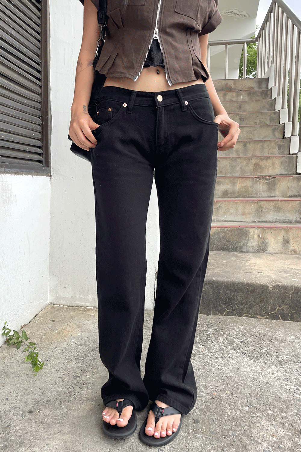 switch lowrise pants (2colors)