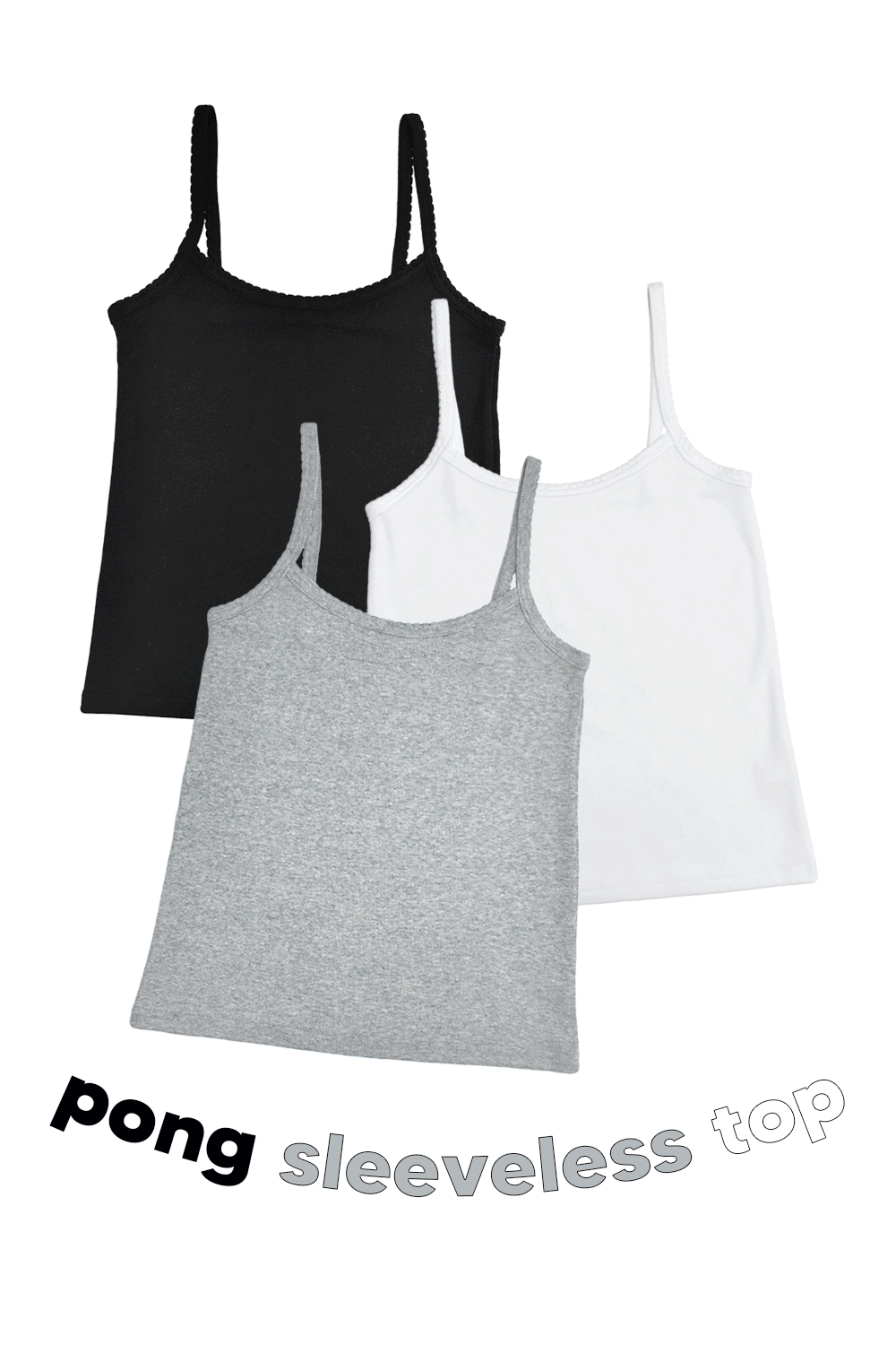 pong sleeveless top (3colors)