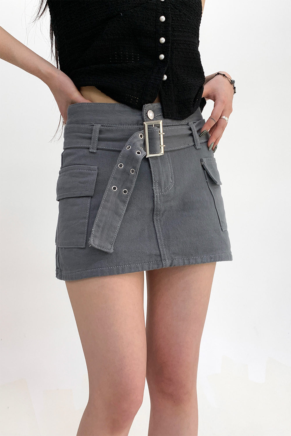 crayon cargo mini skirt (2colors)