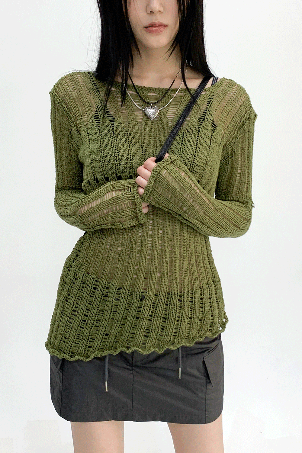 unbalance summer knit (3colors)