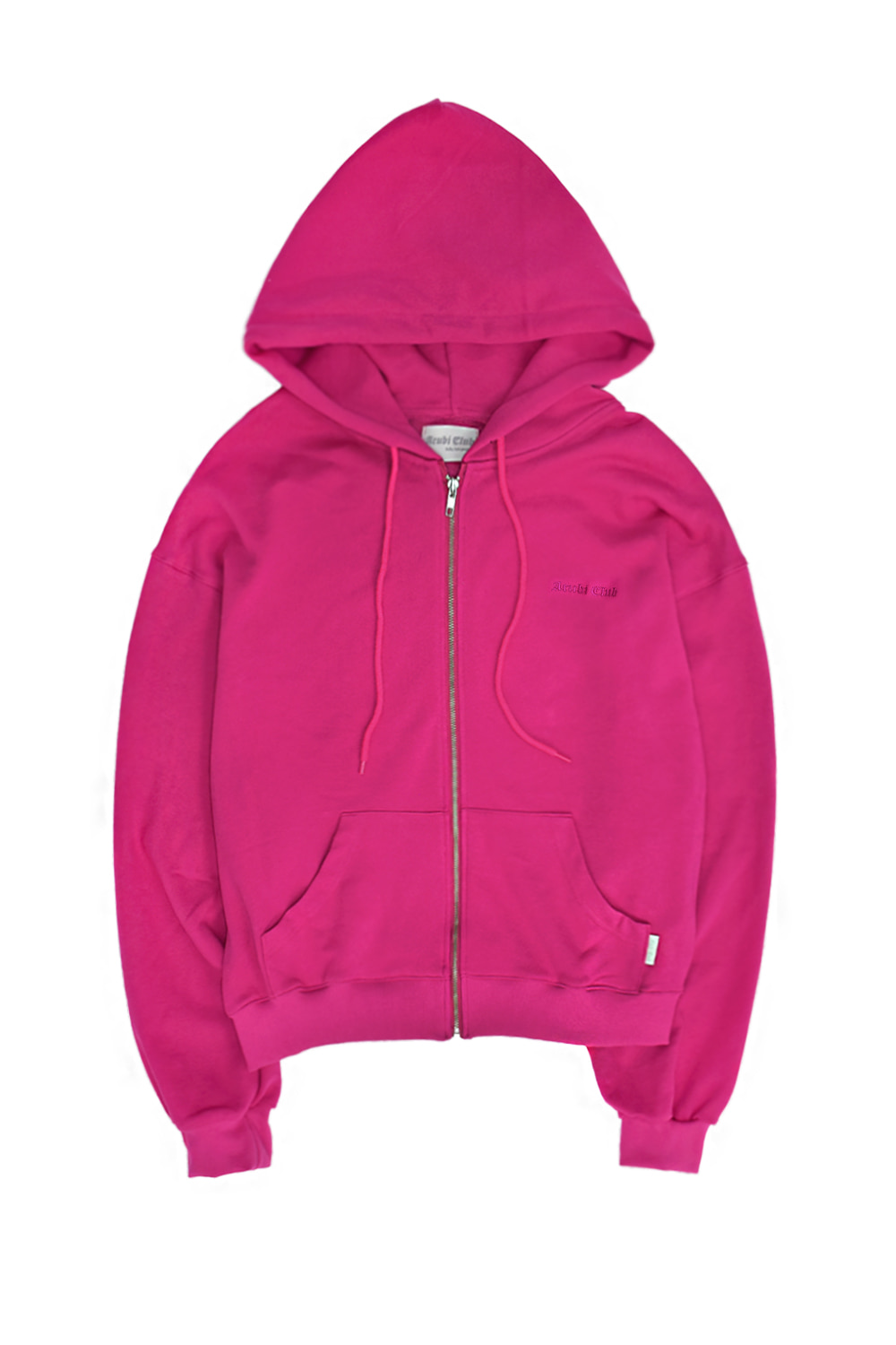 [ACUBI CLUB] Logo loose hoodie zip-up (pink)