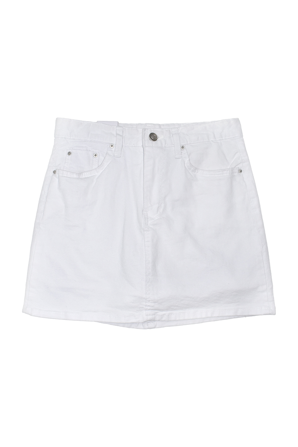 basic cotton mini skirts (white)