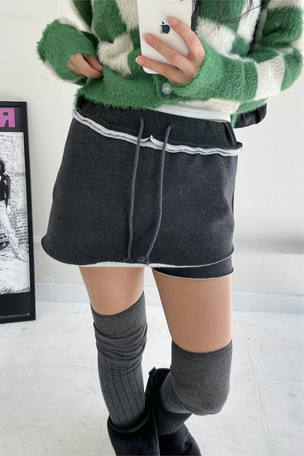 winter mini sweat skirts (2colors)