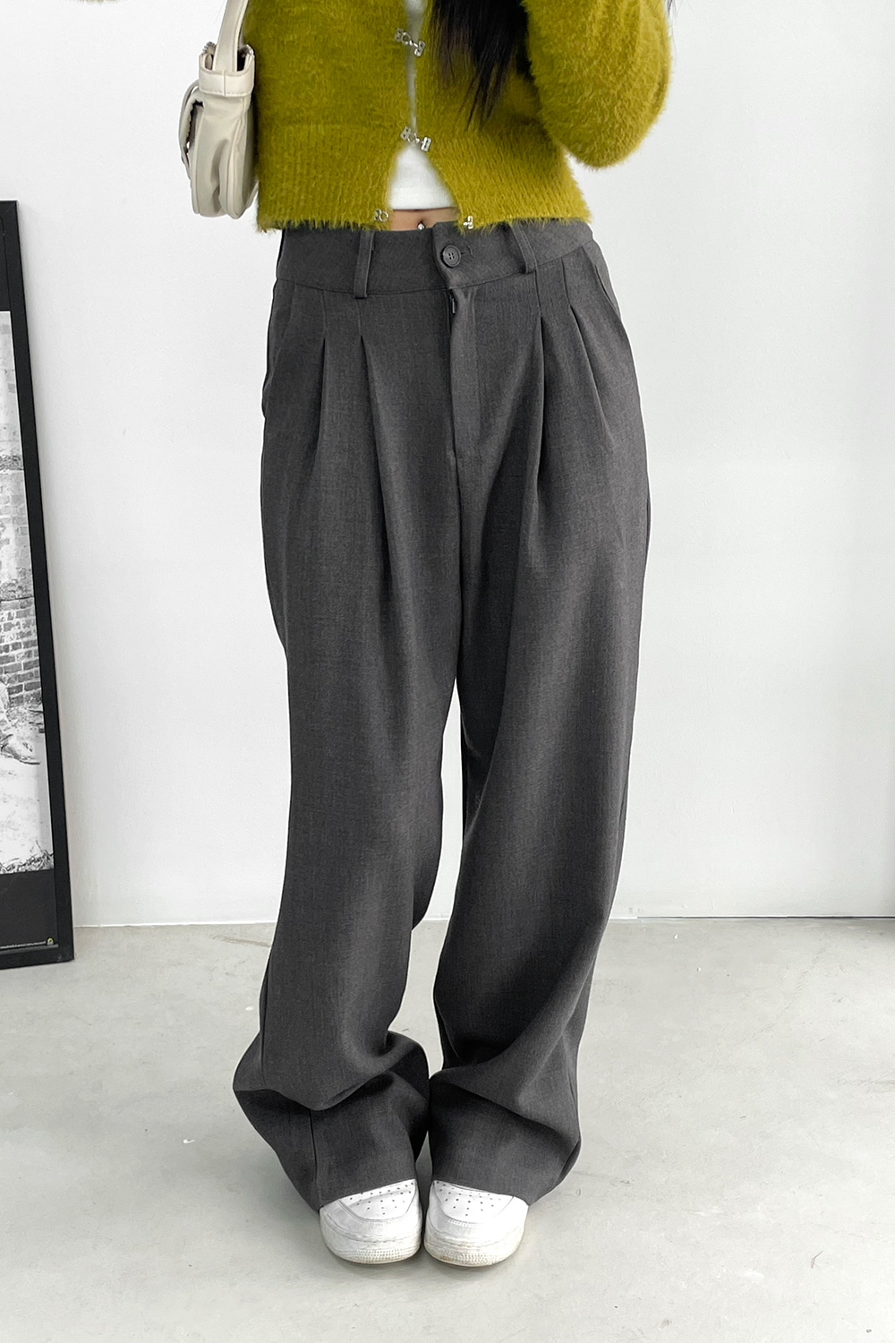 two pin-tuck standard slacks (2colors)