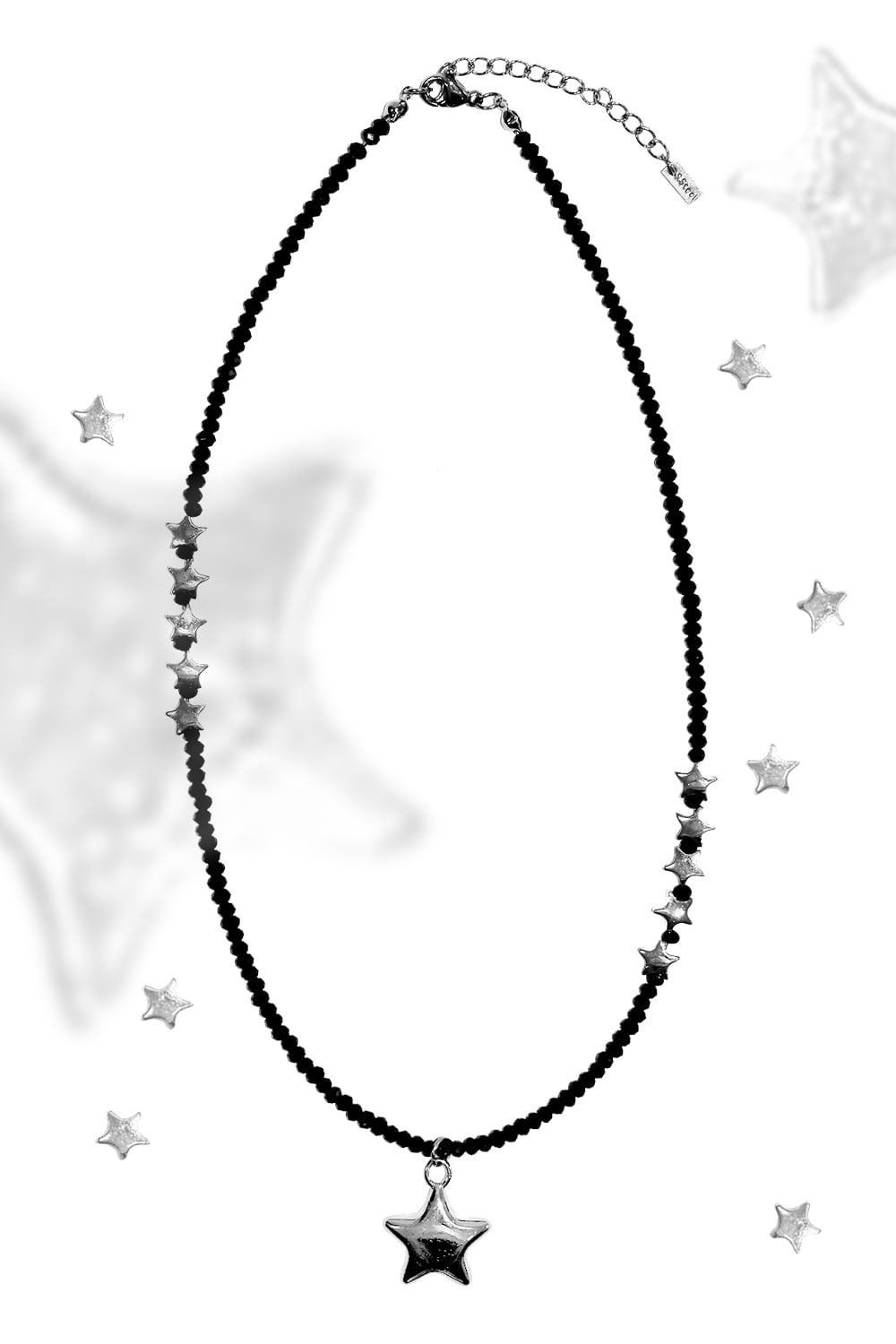 black star point necklace