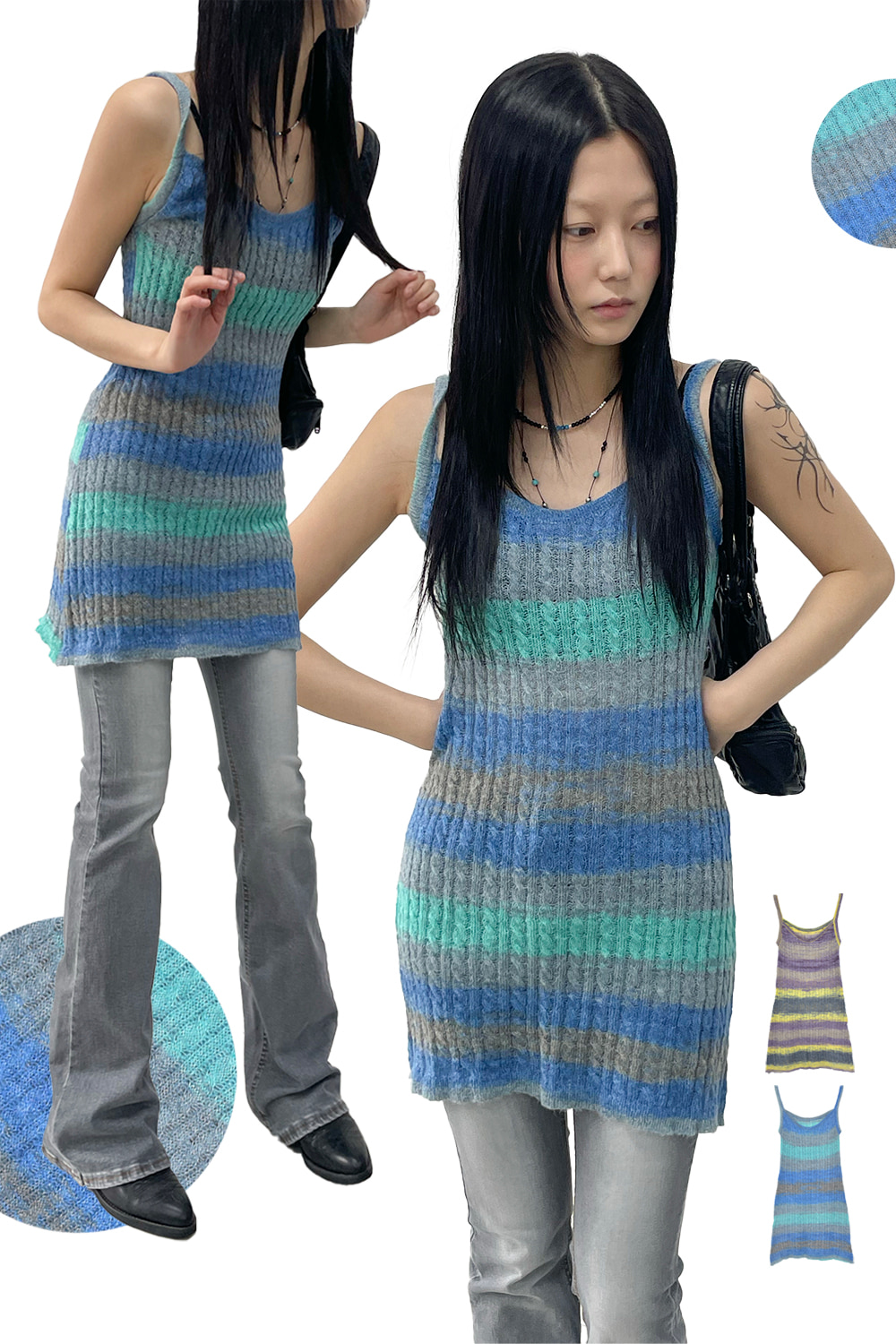 marine knit mini dress (2colors)