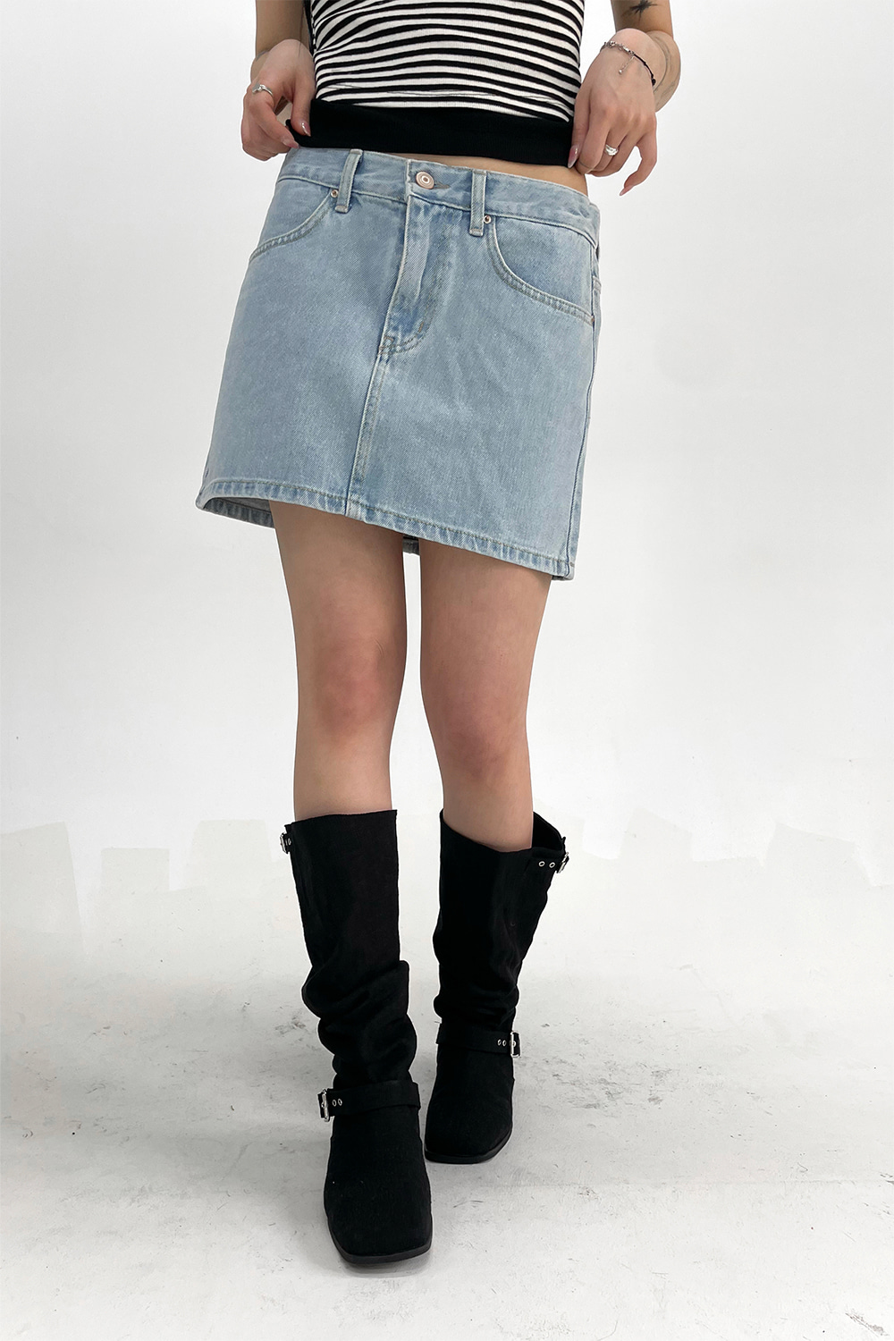 standard mini denim skirts